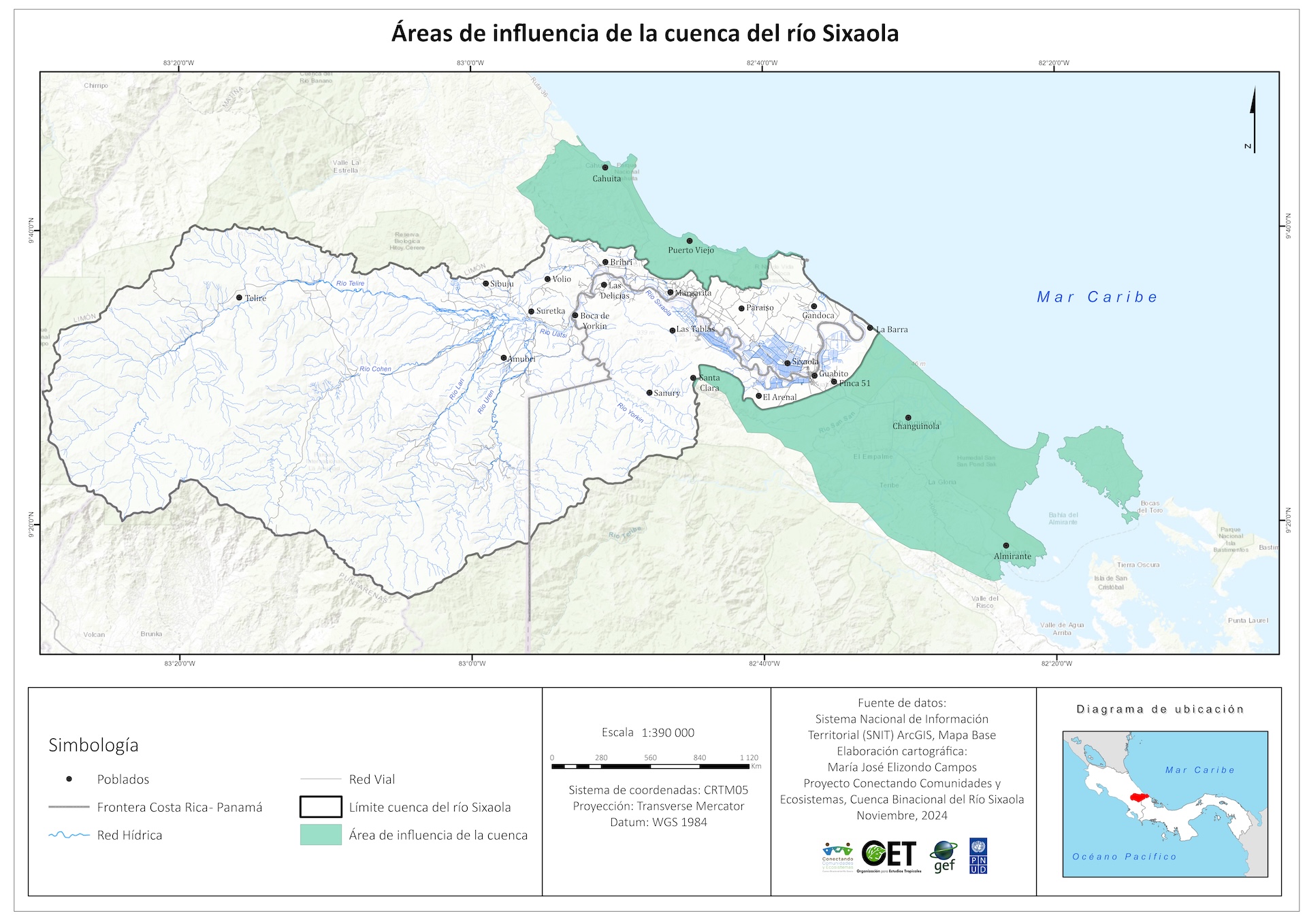 Mapa base da la Cuenca y área de influencia