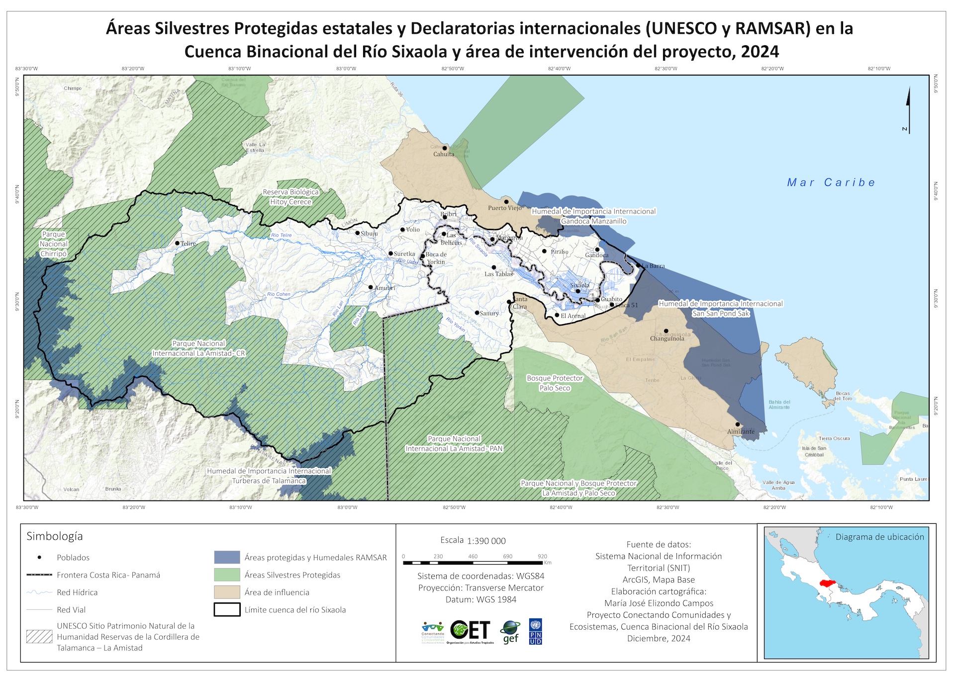 Mapa Áreas Silvestres Protegidas (ASP) Área de Influencia