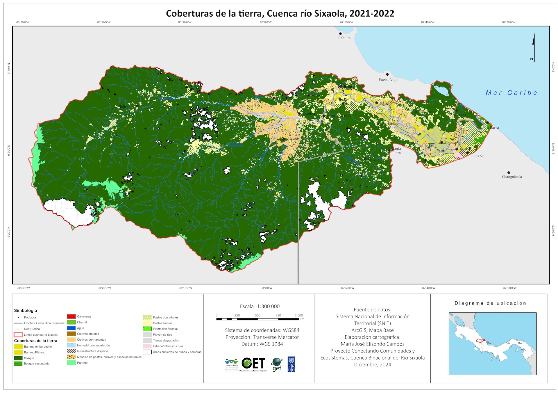 Mapa coberturas de la tierra 2021-2022