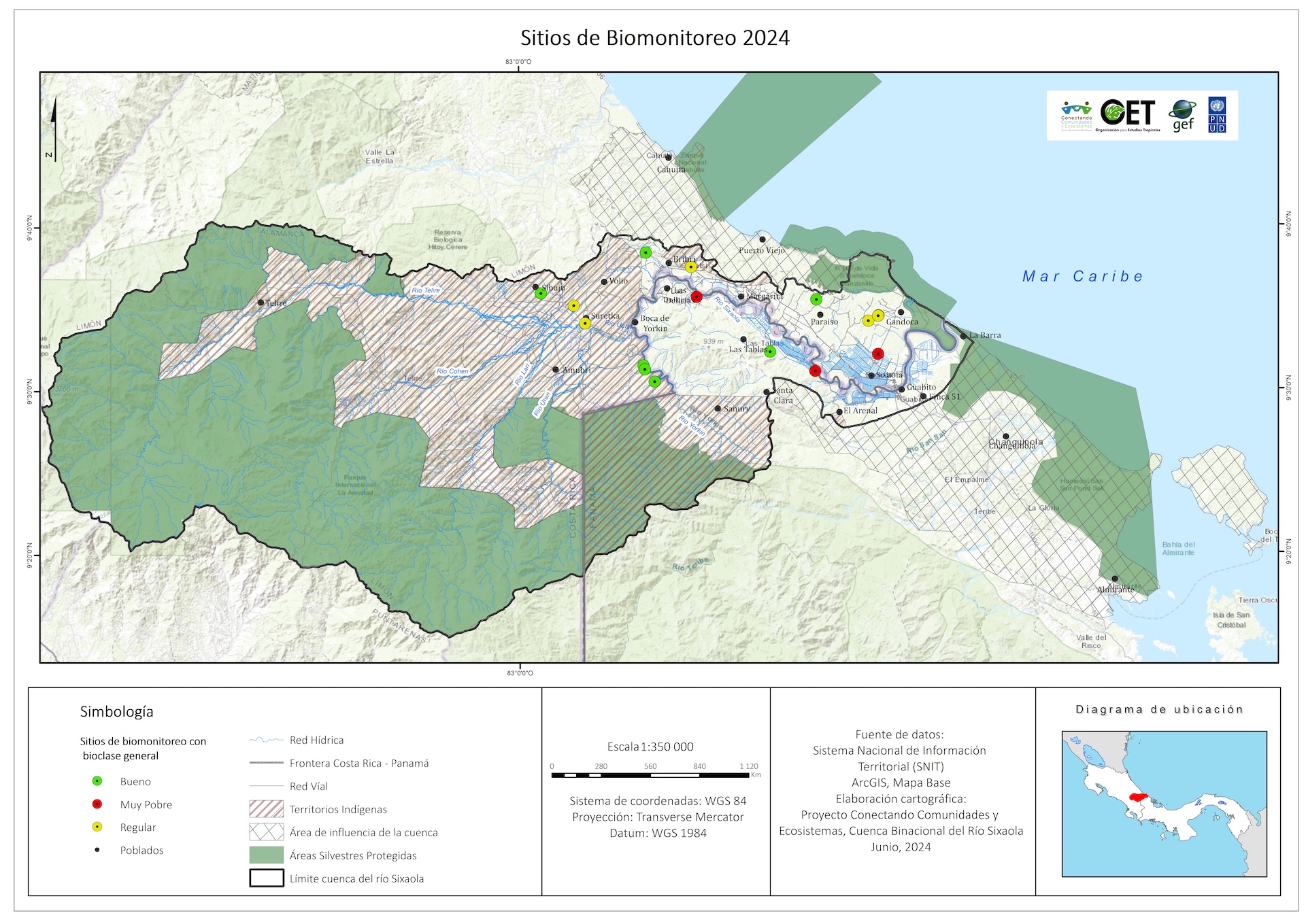 Mapa Sitios de bio monitoreo 2024